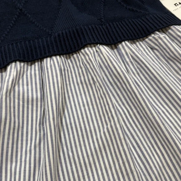 Free Assembly Navy and White Striped Kids Dress - Picture 4 of 5